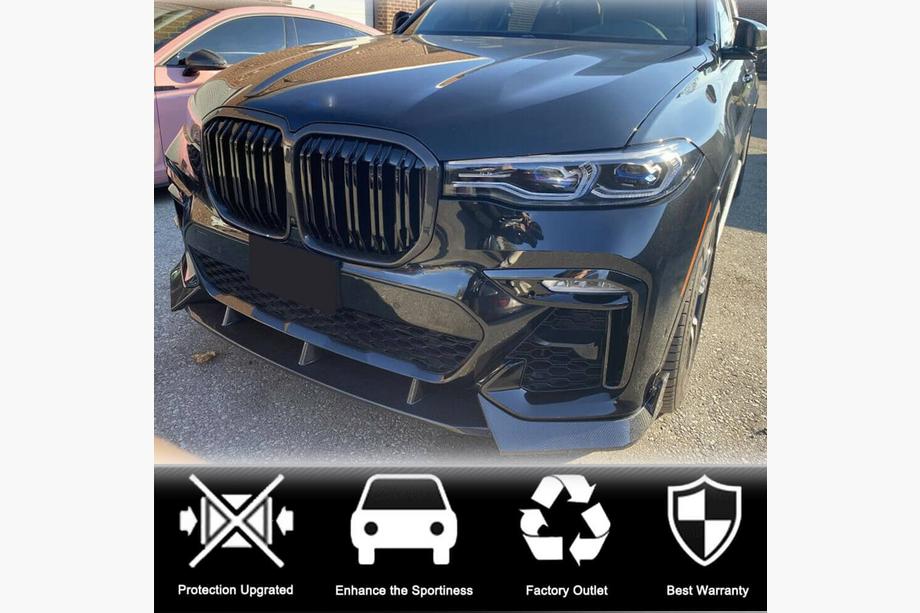 BMW X7 G07 2019– Priekšējā bampera lūpa (M-Sport 2019-2022, karbons) Foto 12