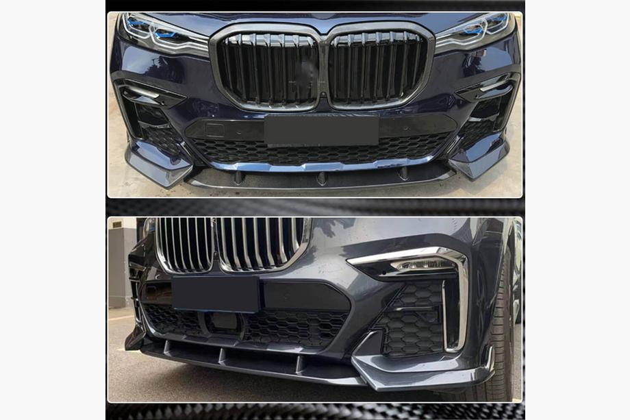 BMW X7 G07 2019– Priekšējā bampera lūpa (M-Sport 2019-2022, karbons) Foto 13