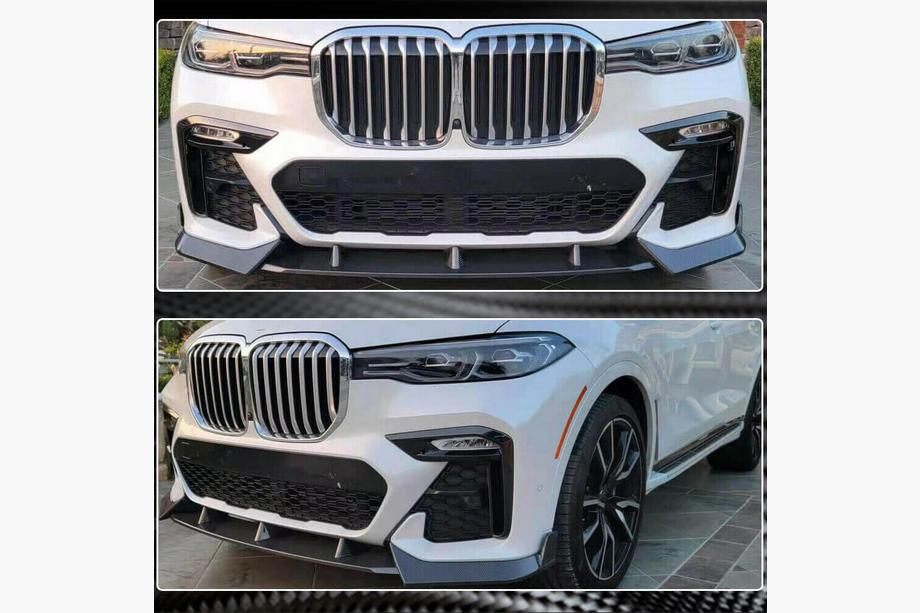 BMW X7 G07 2019– Priekšējā bampera lūpa (M-Sport 2019-2022, karbons) Foto 14