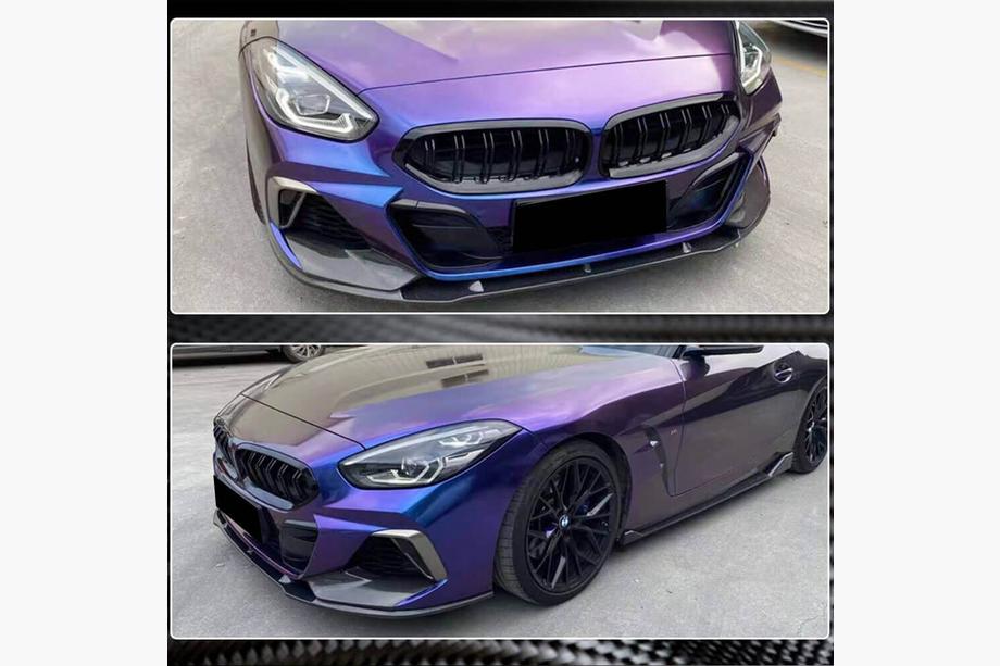BMW Z4 (G29) 2018– Priekšējā bampera lūpas spoilers Carbon V6 (M-Sport) Foto 4