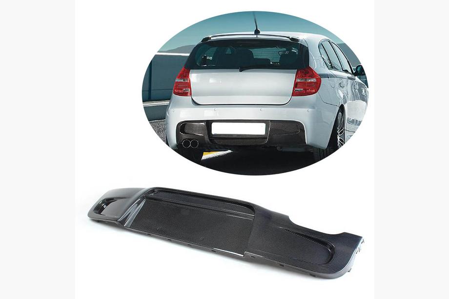 BMW 1. sērija E81/E82/E87/E88 2004–2011 Aizmugurējā bufera difuzors V1 (E87 M-Sport, oglekļa šķiedra) Image