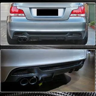 Aizmugurējā bufera difuzors V1 (E82/E88 M-Sport, oglekļa šķiedra) foto 4