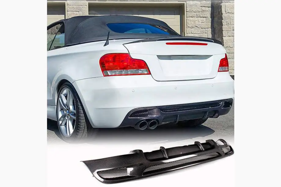 BMW 1. sērija E81/E82/E87/E88 2004–2011 Aizmugurējā bufera difuzors V1 (E82/E88 M-Sport, oglekļa šķiedra) Image