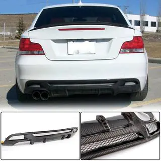 Aizmugurējā bampera difuzors V2 (E82/E88 M-Sport, oglekļa šķiedra) foto 3
