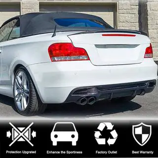 Aizmugurējā bampera difuzors V2 (E82/E88 M-Sport, oglekļa šķiedra) foto 4