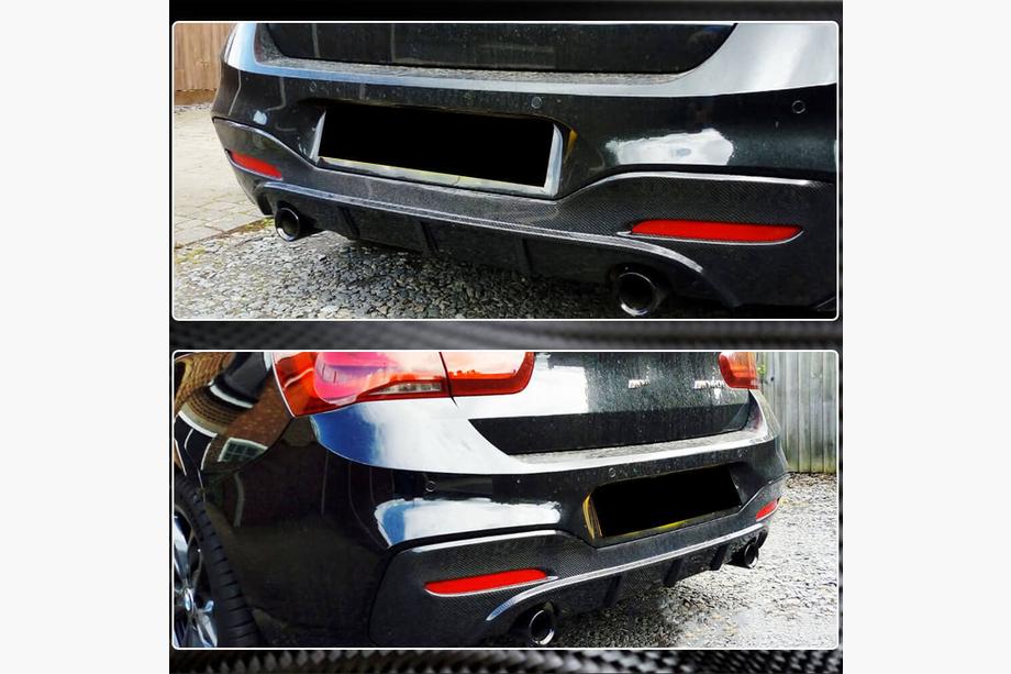 BMW 1. sērija F20/F21 2011–2019 Aizmugurējā bampera difuzors (M-Sport 2015-2019, oglekļa šķiedra) Foto 4