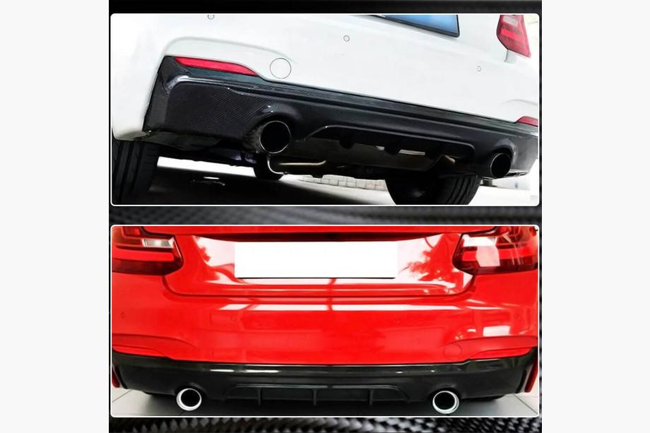 BMW 2. sērija F22/F23 2014–2021 Aizmugurējā bampera difuzors V1 (F22/F23 M-Sport, oglekļa šķiedra) Foto 4