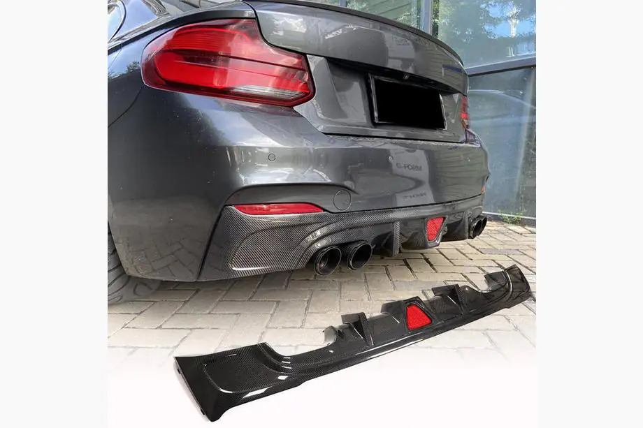 BMW 2. sērija F22/F23 2014–2021 Aizmugurējā bampera difuzors V2 (F22/F23 M-Sport, karbonšķiedra) Image
