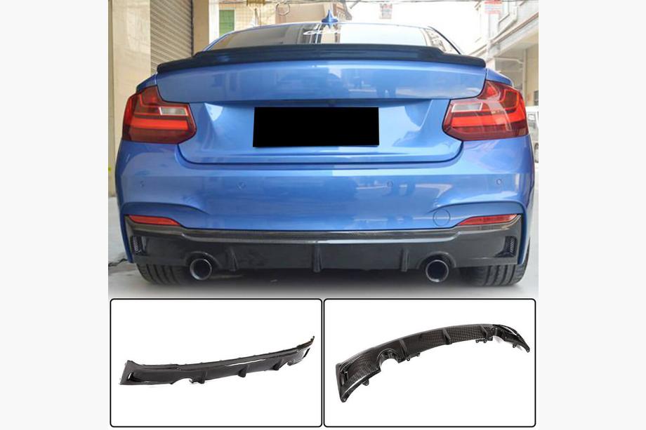 BMW 2. sērija F22/F23 2014–2021 Aizmugurējā bampera difuzors V3 (F22/F23 M-Sport, oglekļa šķiedra) Image