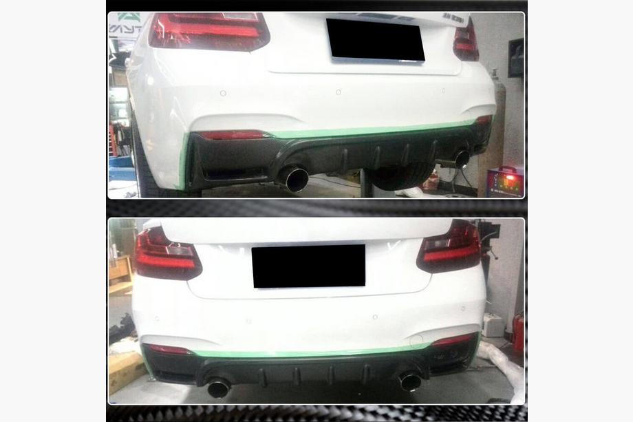 BMW 2. sērija F22/F23 2014–2021 Aizmugurējā bufera difuzors V4 (F22/F23 M-Sport, karbons) Foto 4