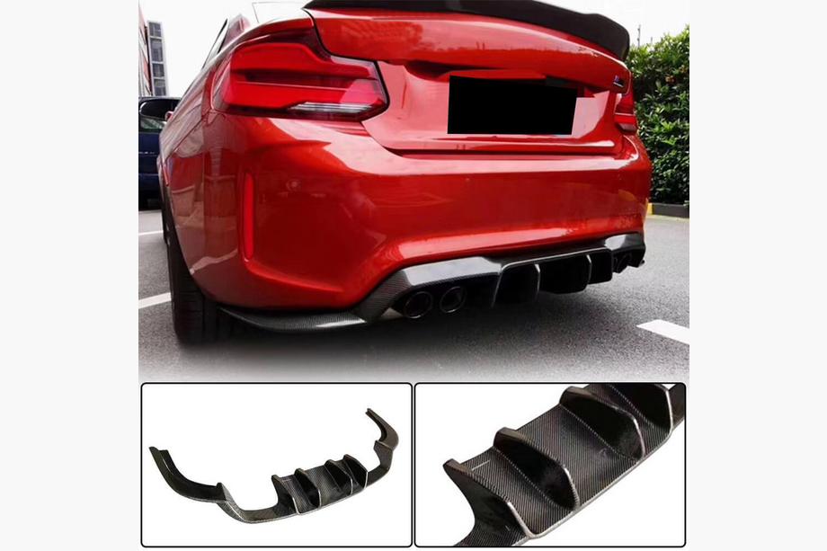 BMW 2. sērija F22/F23 2014–2021 Aizmugurējā bampera difuzors V1 (F87 M2/M2C, oglekļa šķiedra) Image