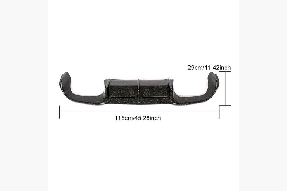 BMW 2. sērija F22/F23 2014–2021 Aizmugurējā bampera difuzors V3 (F87 M2/M2C, oglekļa šķiedra) Foto 6