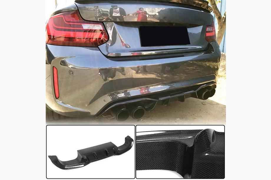 BMW 2. sērija F22/F23 2014–2021 Aizmugurējā bampera difuzors V4 (F87 M2/M2С, oglekļa šķiedra) Image