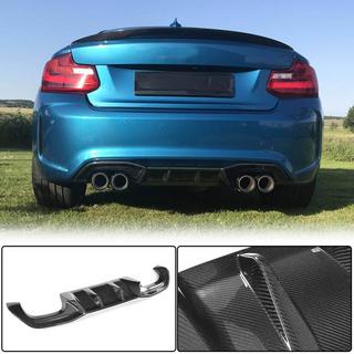 Aizmugurējā bampera difuzors V6 (F87 M2/M2С, oglekļa šķiedra) BMW 2. sērija F22/F23 2014–2021 foto 1