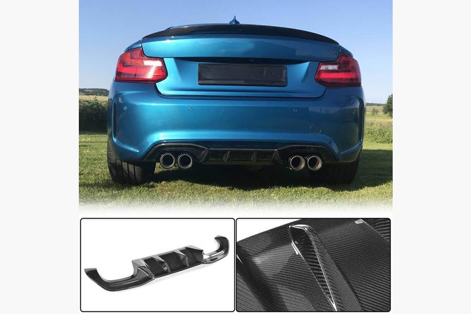 BMW 2. sērija F22/F23 2014–2021 Aizmugurējā bampera difuzors V6 (F87 M2/M2С, oglekļa šķiedra) Image