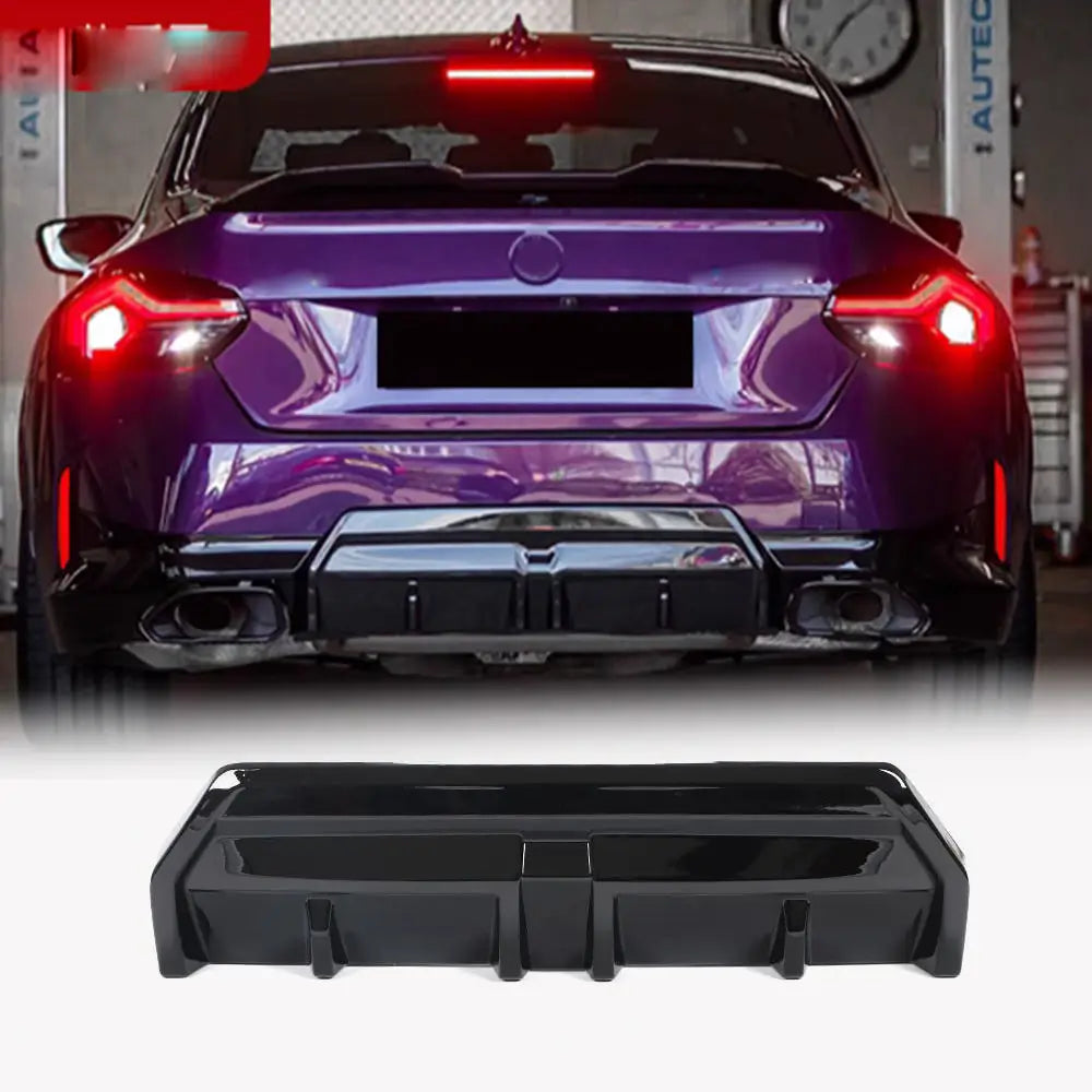 BMW 2. sērija G42 2021– Aizmugurējā bufera difuzors Black ABS V1 (M Sport) Image