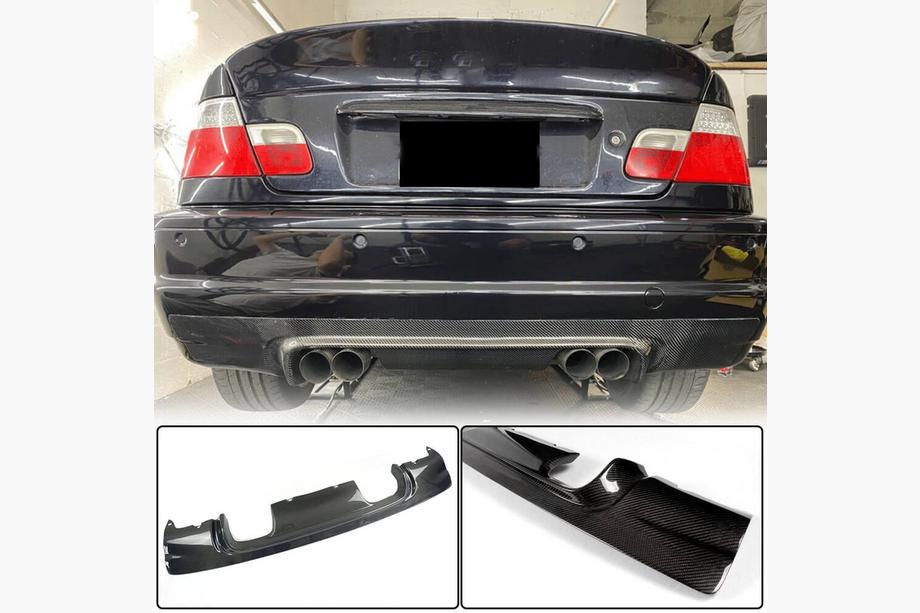 BMW 3. sērija E46 1998–2006 Aizmugurējā bufera difuzors V1 (M3, oglekļa šķiedra) Image