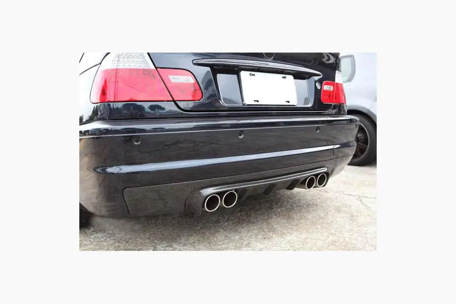 BMW 3. sērija E46 1998–2006 Aizmugurējā bampera difuzors V3 (M3, oglekļa šķiedra) Foto 2