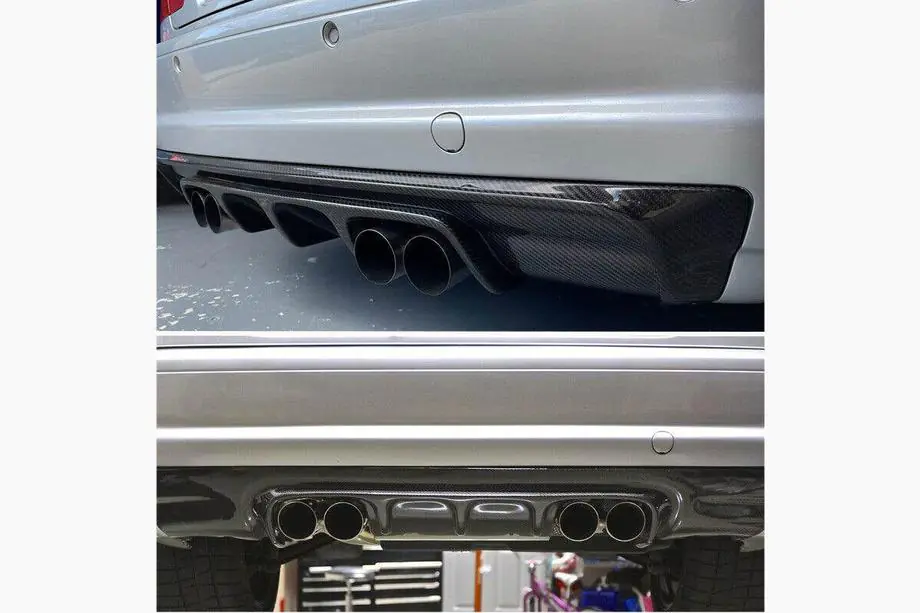 BMW 3. sērija E46 1998–2006 Aizmugurējā bampera difuzors V3 (M3, oglekļa šķiedra) Foto 4