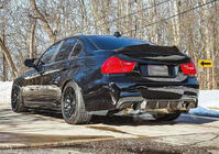 BMW 3. sērija E90/E91 2005–2011 Aizmugurējā bampera difuzors FRP V4 (E90 M Sport) foto 2