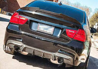 BMW 3. sērija E90/E91 2005–2011 Aizmugurējā bampera difuzors FRP V4 (E90 M Sport) foto 6