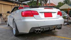 BMW 3. sērija E92/E93 2006–2013 Aizmugurējā bampera difuzors V1 (M-Sport, oglekļa šķiedra) foto 3
