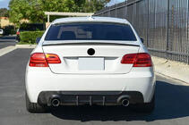 BMW 3. sērija E92/E93 2006–2013 Aizmugurējā bampera difuzors V2 (M-Sport, oglekļa šķiedra) foto 2