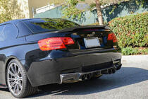 BMW 3. sērija E92/E93 2006–2013 Aizmugurējā bampera difuzors V-Style (M3, oglekļa šķiedra) foto 4