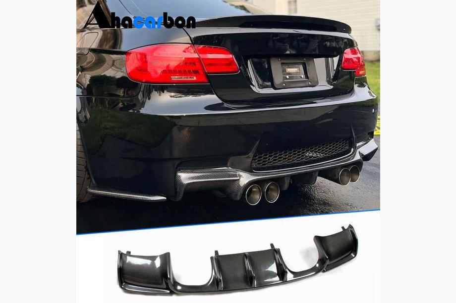 BMW 3. sērija E92/E93 2006–2013 Aizmugurējā bampera difuzors V-Style (M3, oglekļa šķiedra) Image