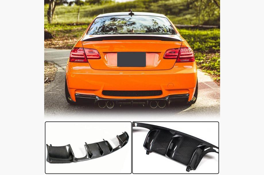 BMW 3. sērija E90/E91 2005–2011 Aizmugurējā bampera difuzors V-Style (M3, oglekļa šķiedra) Image