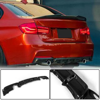 Aizmugurējā bampera difuzors V1 (F30 M-Sport, karbon) BMW 3. sērija F30/F31 2012–2019 foto 2