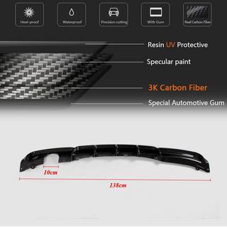 Aizmugurējā bampera difuzors V3 (F30 M-Sport, oglekļa šķiedra) BMW 3. sērija F30/F31 2012–2019 foto 4