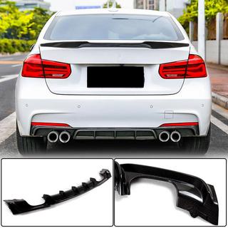 V4 aizmugurējā bampera difuzors (F30 M-Sport, oglekļa šķiedras) BMW 3. sērija F30/F31 2012–2019 foto 2