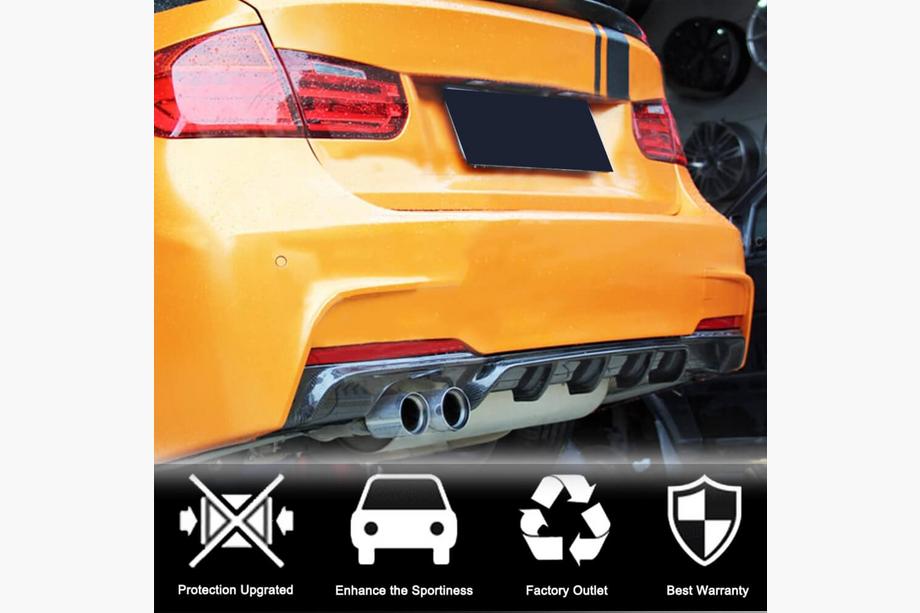BMW 3. sērija F30/F31 2012–2019 Aizmugurējā bampera difuzors V5 (F30 M-Sport, carbon) Foto 2