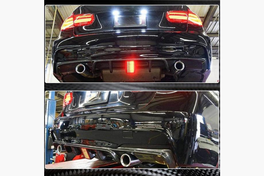 BMW 3. sērija F30/F31 2012–2019 Aizmugurējā bampera difuzors Carbon V9 (M-Sport) Foto 4
