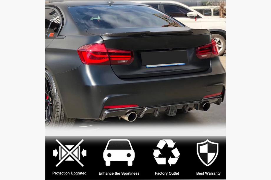 BMW 3. sērija F30/F31 2012–2019 Aizmugurējā bampera difuzors V2 (F30 M-Sport, oglekļa šķiedra) Foto 2