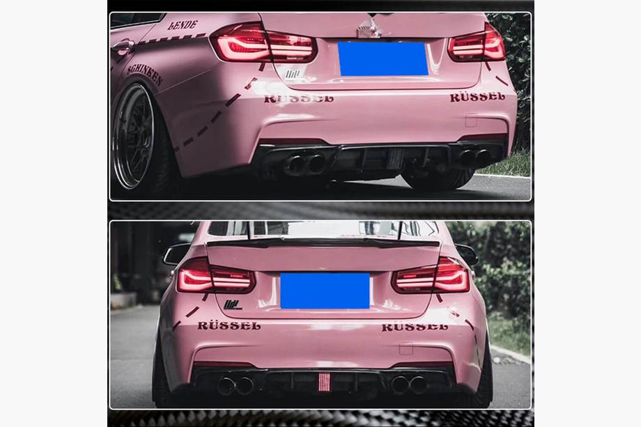 BMW 3. sērija F30/F31 2012–2019 Aizmugurējā bampera difuzors V2 (F30 M-Sport, oglekļa šķiedra) Foto 17