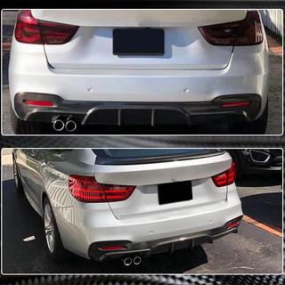 Aizmugurējā bampera difuzors V1 (M-Sport, oglekļa šķiedra) BMW 3. sērija F34 2013–2020 foto 4