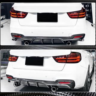 Aizmugurējā bampera difuzors V2 (M-Sport, oglekļa šķiedra) BMW 3. sērija F34 2013–2020 foto 4