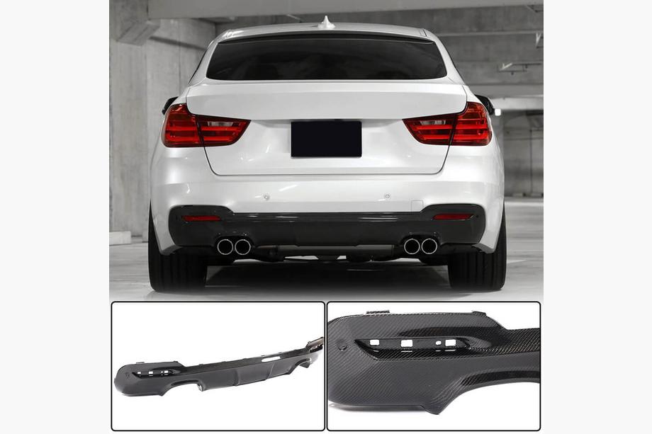 BMW 3. sērija F34 2013–2020 Aizmugurējā bampera difuzors V3 (M-Sport, oglekļa šķiedra) Foto 1