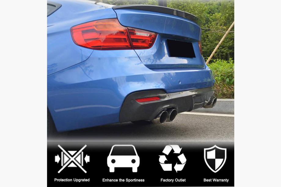 BMW 3. sērija F34 2013–2020 Aizmugurējā bampera difuzors V3 (M-Sport, oglekļa šķiedra) Foto 2