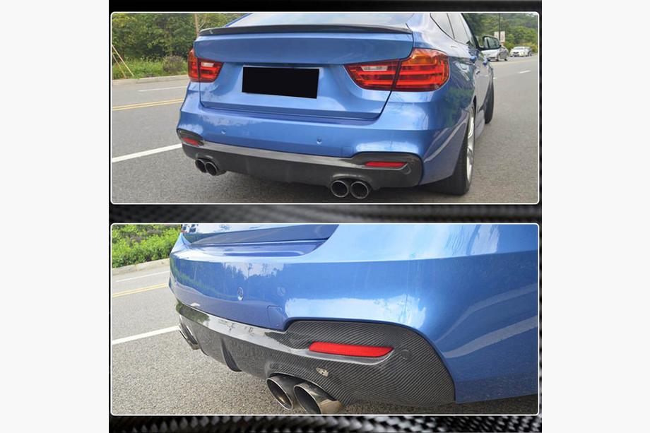 BMW 3. sērija F34 2013–2020 Aizmugurējā bampera difuzors V3 (M-Sport, oglekļa šķiedra) Foto 3