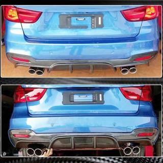 Aizmugurējā bufera difuzors V4 (M-Sport, oglekļa šķiedra) BMW 3. sērija F34 2013–2020 foto 4
