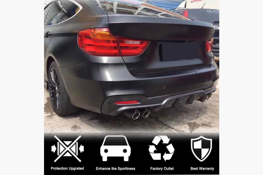 BMW 3. sērija F34 2013–2020 Aizmugurējā bufera difuzors V4 (M-Sport, oglekļa šķiedra) Foto 2