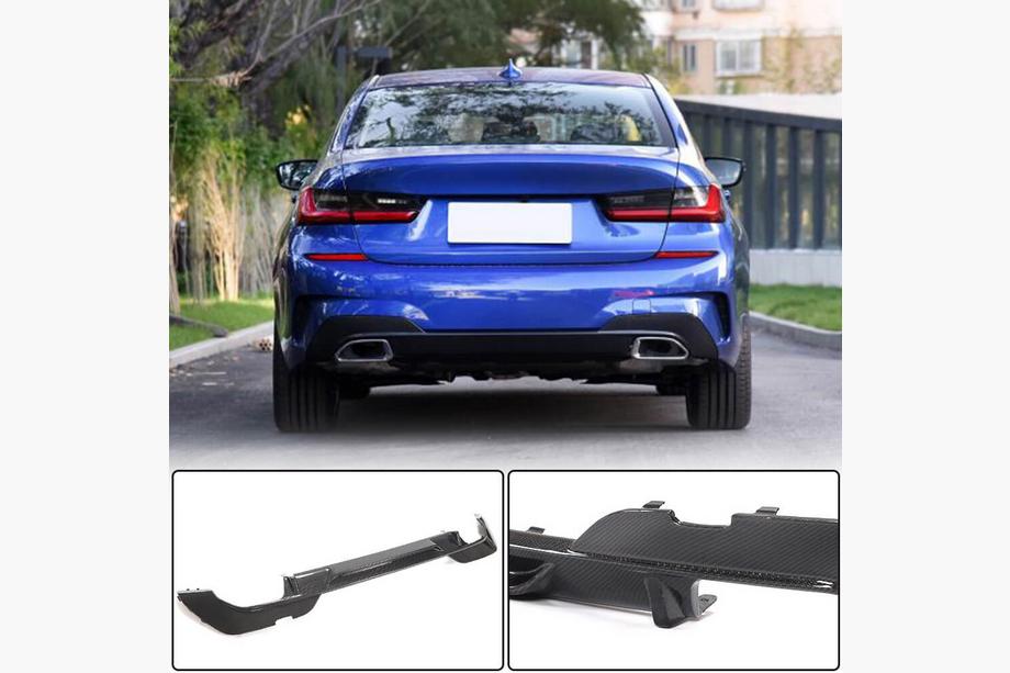 BMW 3. sērija G20/G21 2018– Aizmugurējā bampera difuzors V1 (M-Sport 2018-2022, Karbons) Foto 1
