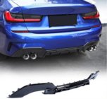 BMW 3. sērija G20/G21 2018– Aizmugurējā bampera difuzors FRP V2 (2022+, M-Sport) foto 1