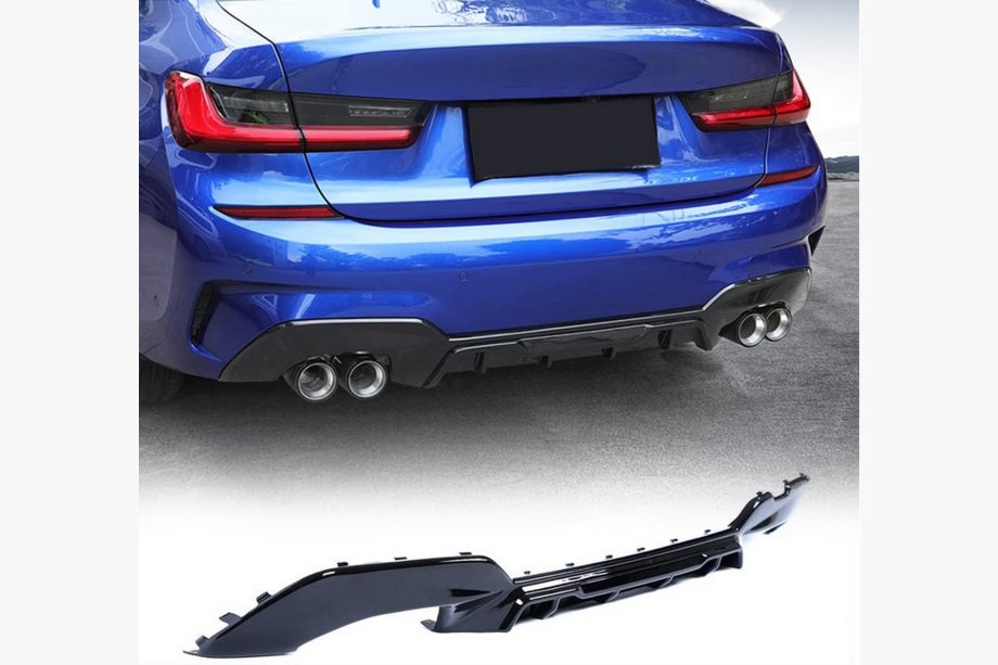 BMW 3. sērija G20/G21 2018– Aizmugurējā bampera difuzors FRP V2 (2022+, M-Sport) Image