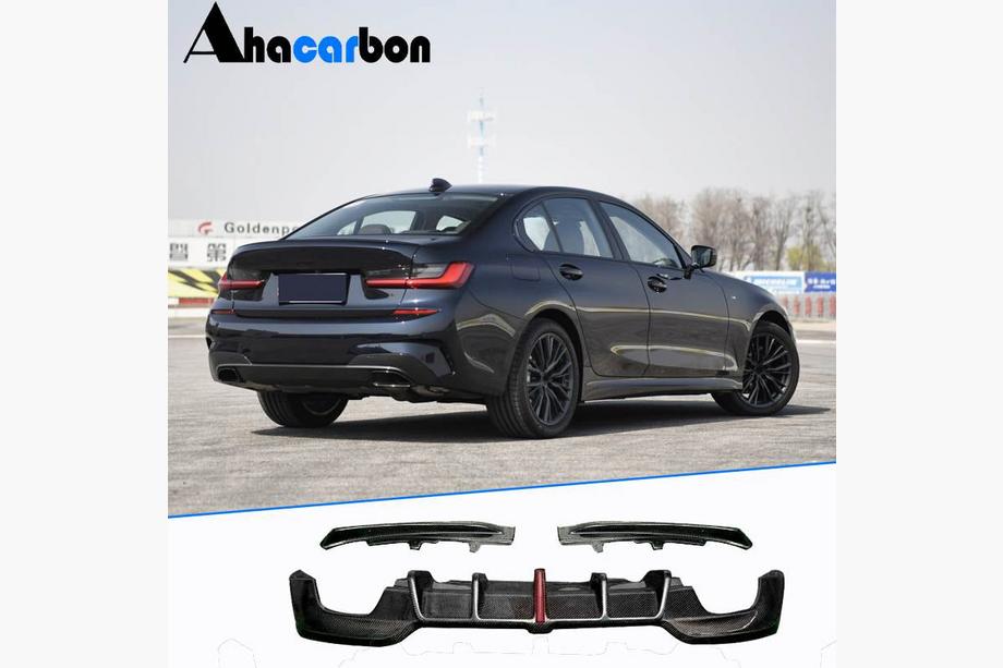 BMW 3. sērija G20/G21 2018– Aizmugurējā bampera difuzors V3 (M-Sport 2018-2022, oglekļa šķiedra) Image