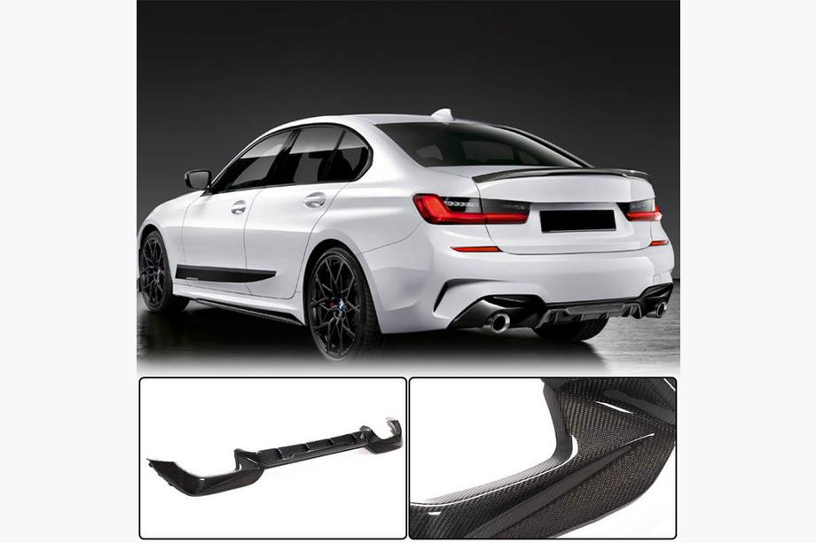 BMW 3. sērija G20/G21 2018– Aizmugurējā bufera difuzors (M340i 2018-2022, oglekļa šķiedra) Image
