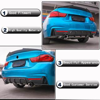 Aizmugurējā bufera difuzors V4 (M-Sport, oglekļa šķiedra) BMW 4 sērija F32/F33/F36 2012–2020 foto 4